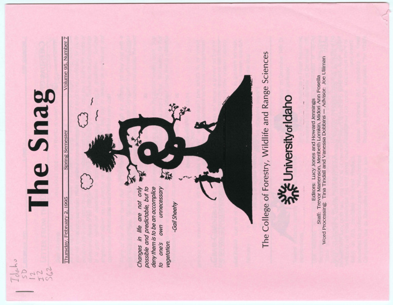 Cover of The Snag, February 2, 1995