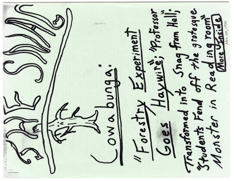 Comic from The Snag, November 20, 1990