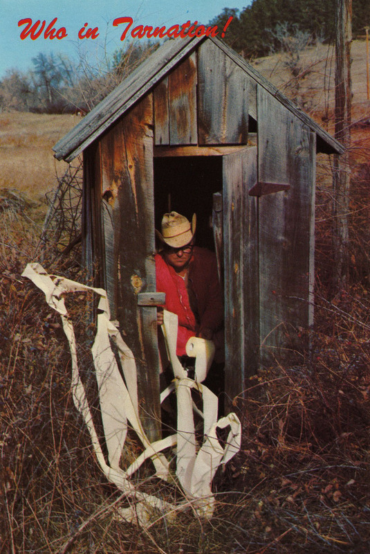 Outhouse postcard