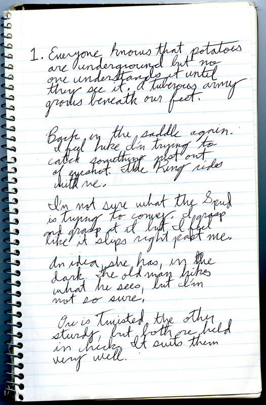 Page from the journal of Professor Robin Higgins