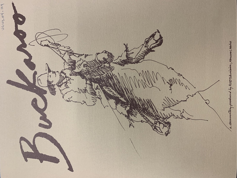 Promotional packet cover for "Buckaroo"