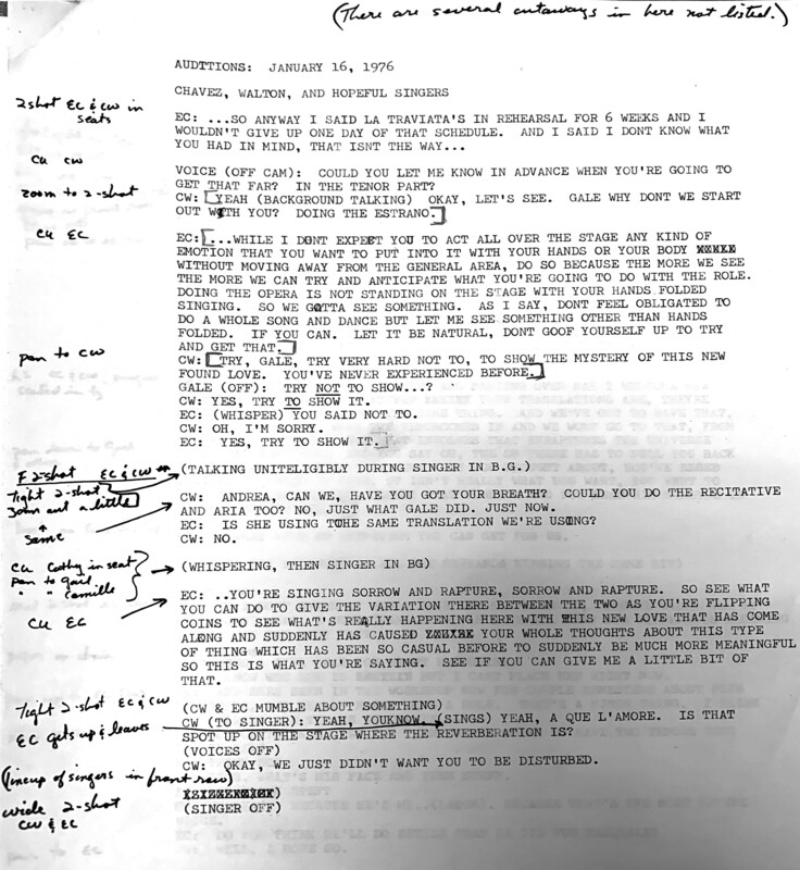 Transcript from "The Making of an Opera."