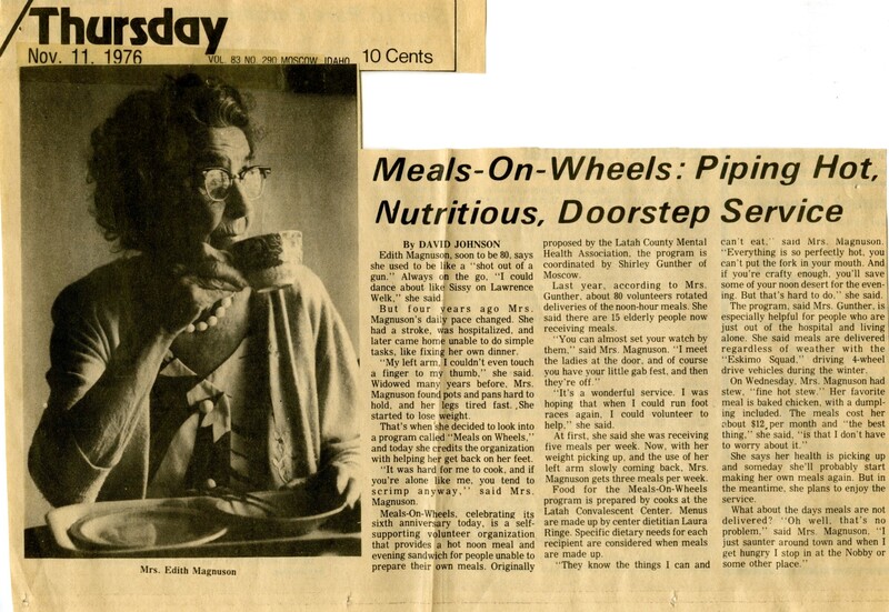 Meals-on-Wheels: Piping Hot, Nutritious, Doorstep Service