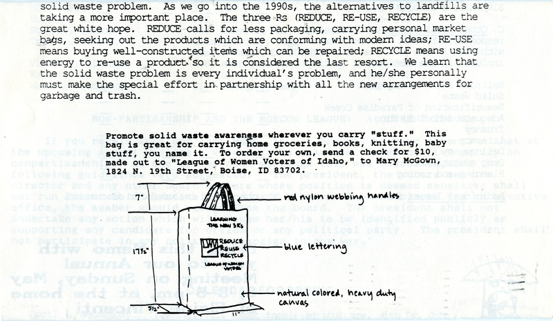 Reduce, Re-Use, Recycle