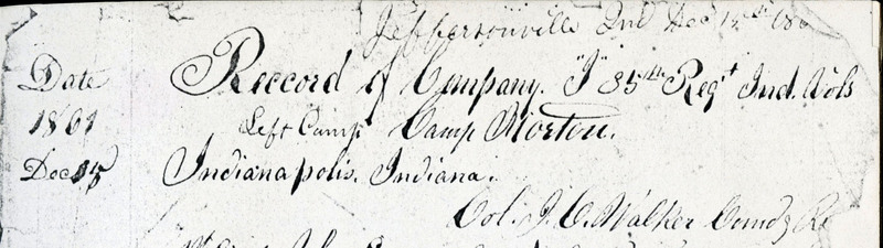 Heading for a diary kept by William Whiteman during the Civil War.