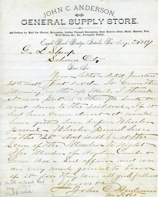 Letter to George Shoup [3]