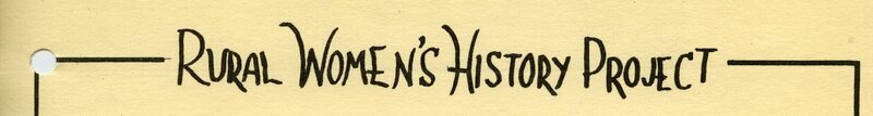 Rural Women's History Project [2]