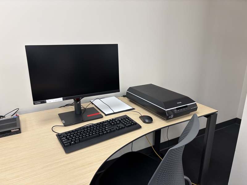 Scanning station in the Reading Room