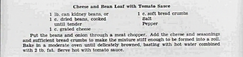 Cheese and Bean Loaf with Tomato Sauce Recipe