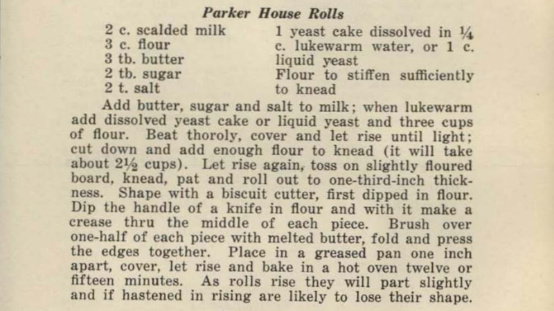 Parker House Rolls Recipe
