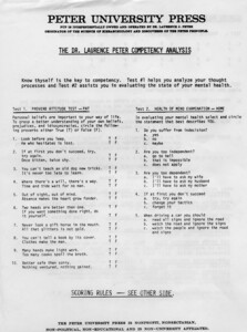 The Dr. Laurence Peter Competency Analysis [1]