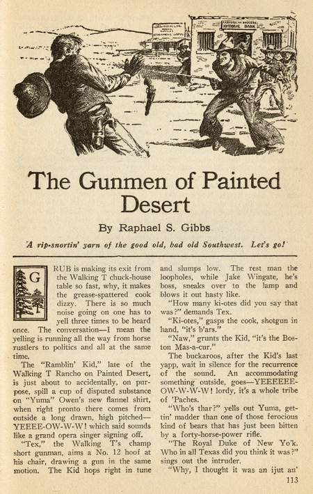 Image of Page from Rafe's story in Action Stories