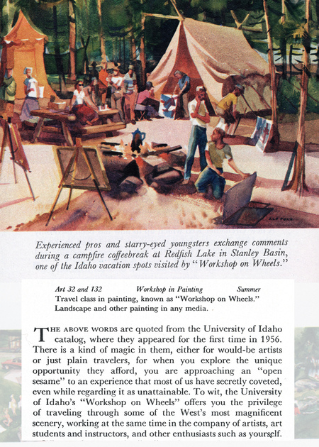 Image of Composite image of Rafe Gibb's article on U of I class and an Alf Dunn watercolor