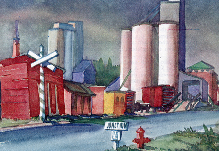 Image of "Grain elevators are the only skyscrapers in Moscow."