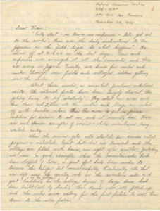 Letter: Furniss arrives in Osaka, Japan