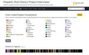 Color-coded Subject Visualization for Oral Histories