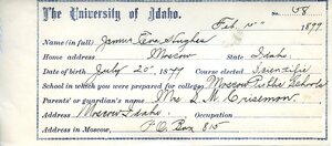 Jennie Eva Hughes' Registration [2]