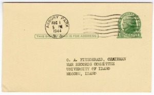 Mailing card sent to military families