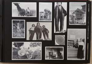 Image of trick photography from the Howard Stough scrapbooks