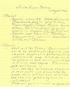 Image of White House Meeting Notes