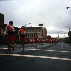 Band in homecoming parade [1]