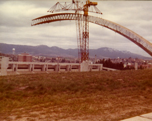ASUI-Kibbie Activity Center construction - tress/arch placement [3]