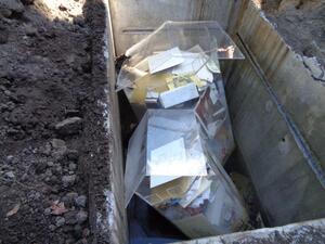 Image of Time Capsule Conditions At Time of Unearthing