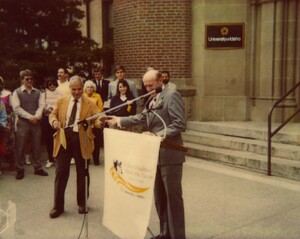 Image of Speech Given by U of I President Richard Gibb