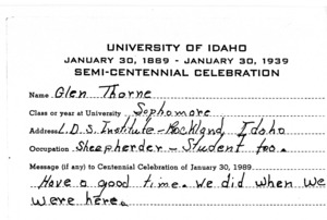 Note Written by Glen Thorne