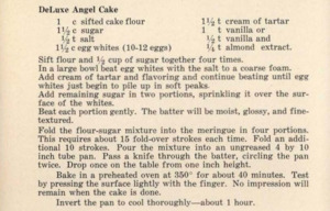 DeLuxe Angel Cake Recipe