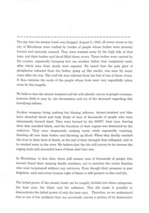 Letter in English from student who sent documentation and roof tiles to the University of Idaho describing the effects of the atomic bomb on Hiroshima.