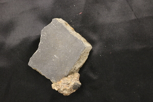 Roof tile torn from the roof of a building due to the force of the atomic bomb landing in Hiroshima, Japan.