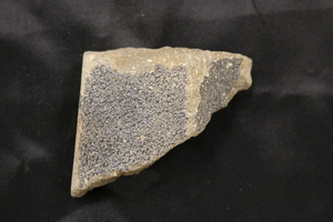 Roof tile torn from the roof of a building due to the force of the atomic bomb landing in Hiroshima, Japan.