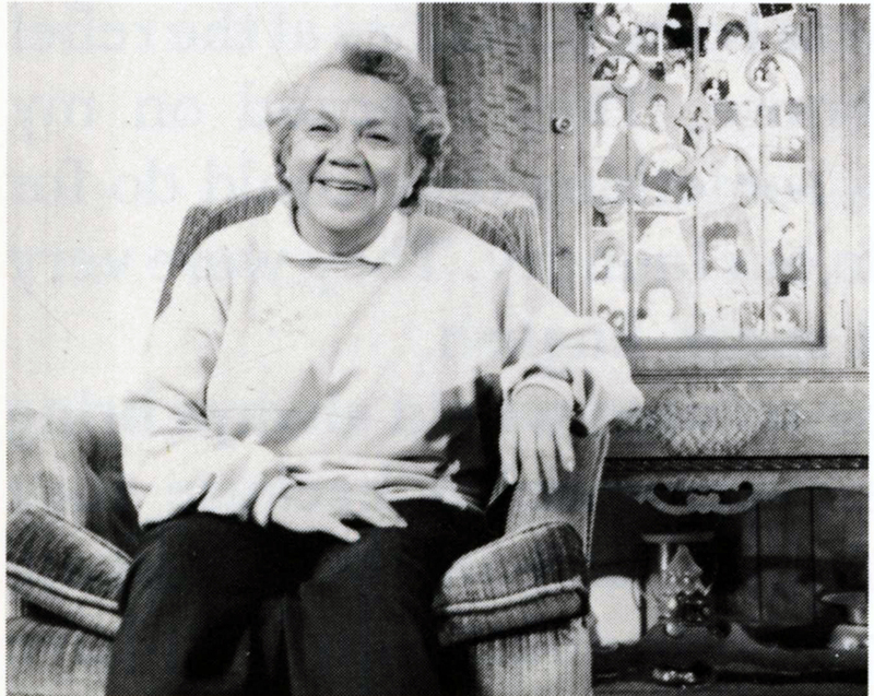 Juanita Zazueta Huerta at home in Pocatello, 1992 (Photo by Ana Peña.)