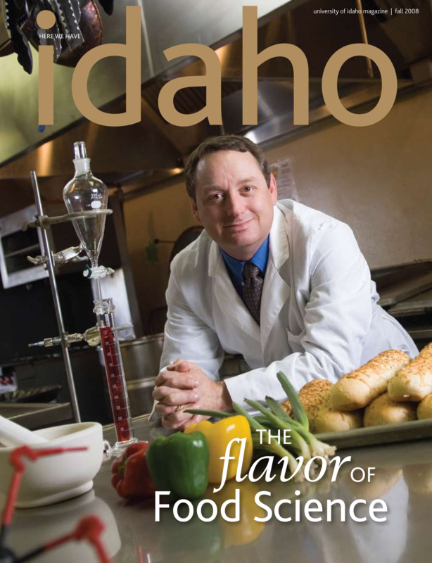 Articles: "Food Science Has a Tasty Future"; "Tim White's Idaho Legacy"; "Being a Vandal is a Family Tradition"; "Commencement Highlights"; "Honorary Degree Recipients"; "Fresh Thinking and Healthy Eating"; "Investing in the University's Future"; "A Vision Takes Wings"; "Swoosh!"