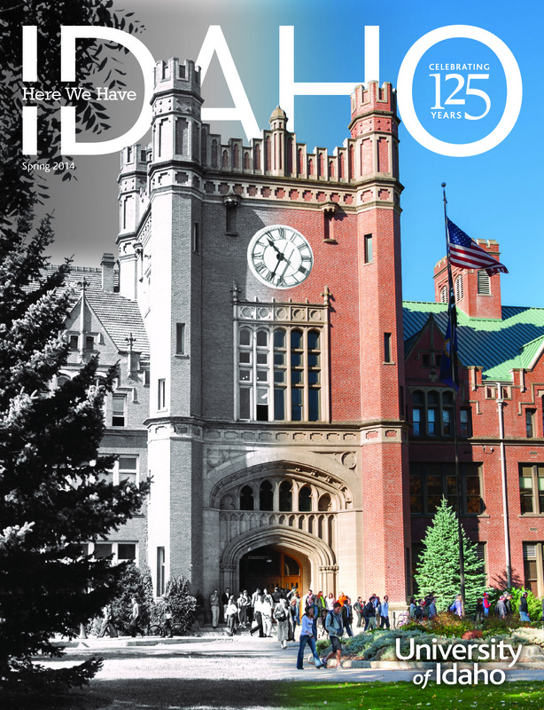 Articles: "From a Single Building to a Nationally Ranked University"; "Research Unites Learning, Service"; "Timeline"; "Pieces of our History"; "University of Idaho Statewide"; "Born to Serve"; "Designed for Distinction"; "Campus Architecture Map"; "Plans Envision Brighter Path Between Town and Gown"; "Confessions from an Accidental Vandal"; "UI Colleges: The Way Forward"; "Back to the Future: Vandal Sports Timeline"