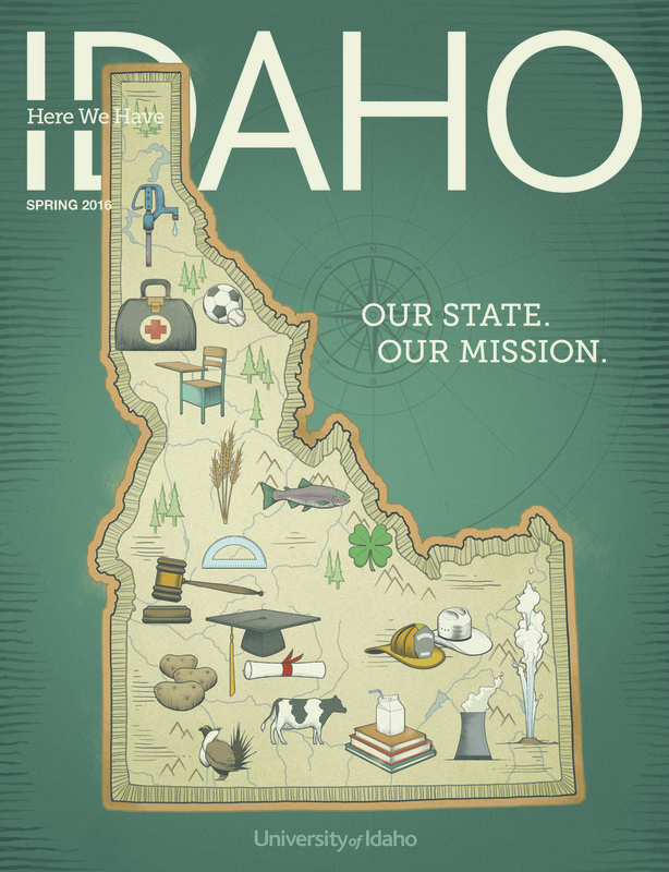 Articles: "Vandals in Partnership"; "Idaho's Medical School"; "A Simpatico Relationship: How UI and the State's Latino Population Sustain One Another"; "Changing Lives through 4-H"; "What Does Fire Mean":; "A Better Education for Everyone"; "Pro Bono Benefits"; "Part of Something Special"; "Exploring Geothermal Opportunities"; "Breaking the Stigma: Athletes Aspire to Inspire"