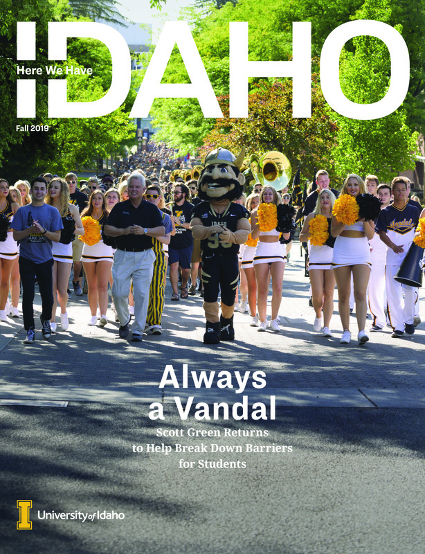 Articles: "In Search of the Light"; "From Burley to the Big Apple"; "New Perspective Ignited a Passion for Giving Back"; "A Job Jump Start"; "A Boost to Study Aborad"; "To Live for the Game'; "Coming Home"; "Taking Criminology Across the Pond"; "Voices of idaho: Dan Davenport"; "Our Vandal Promise Scholarship"; "The Opportunity to Succeed Should Be Available to Everyone"; "The Wildest Job"; "Vandal Alumni Offer Homegrown Help for Southeastern Idaho Students"; "For Love of Food"