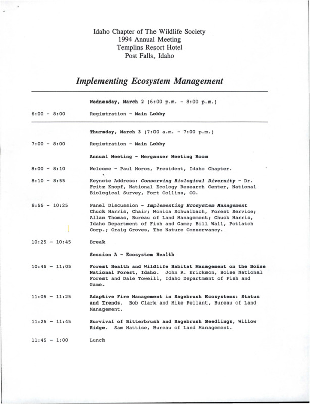 1994 annual meeting agenda.