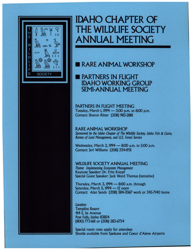 Document providing meeting and workshop information.