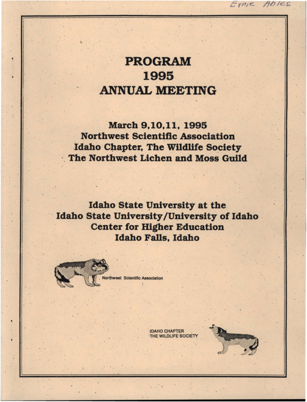1995 annual meeting document. A collection of documents including but not limited to programs, abstracts, meetings, discussions, reports, agendas, and summaries.