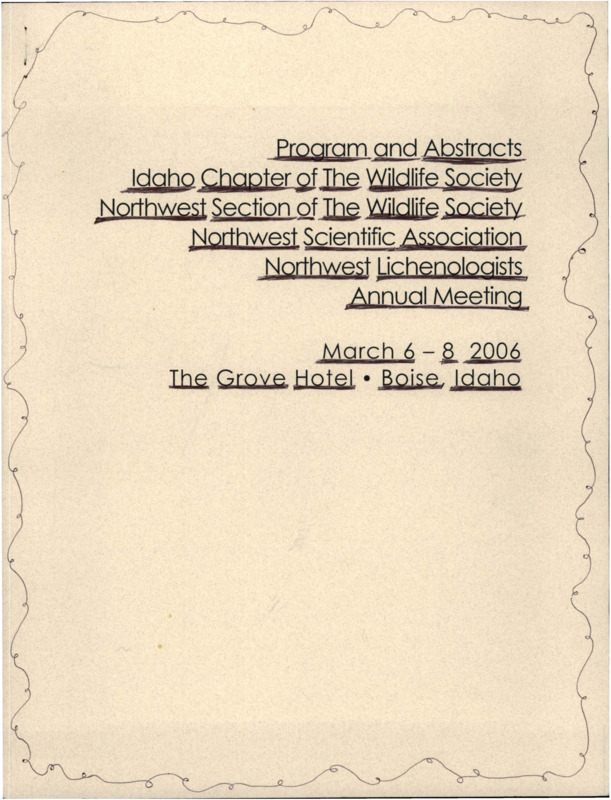 2006 annual meeting document. A collection of documents including but not limited to programs, abstracts, descriptions, floor plans and agendas.