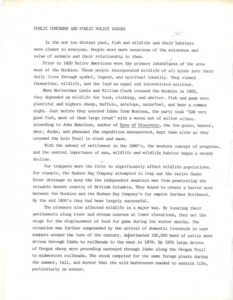 Paper titled, "Public Concerns and Public Policy Issues." Also included is a project schedule.