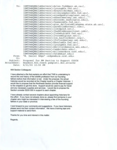 Emails regarding the C.O.W.C.H. Oral histor project.