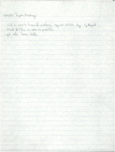 Handwritten notes on lined paper.