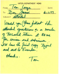 A collection of documents on the National Pasture and Range Improvement Program including but not limited to memos, questionnaires, letters, and comments.