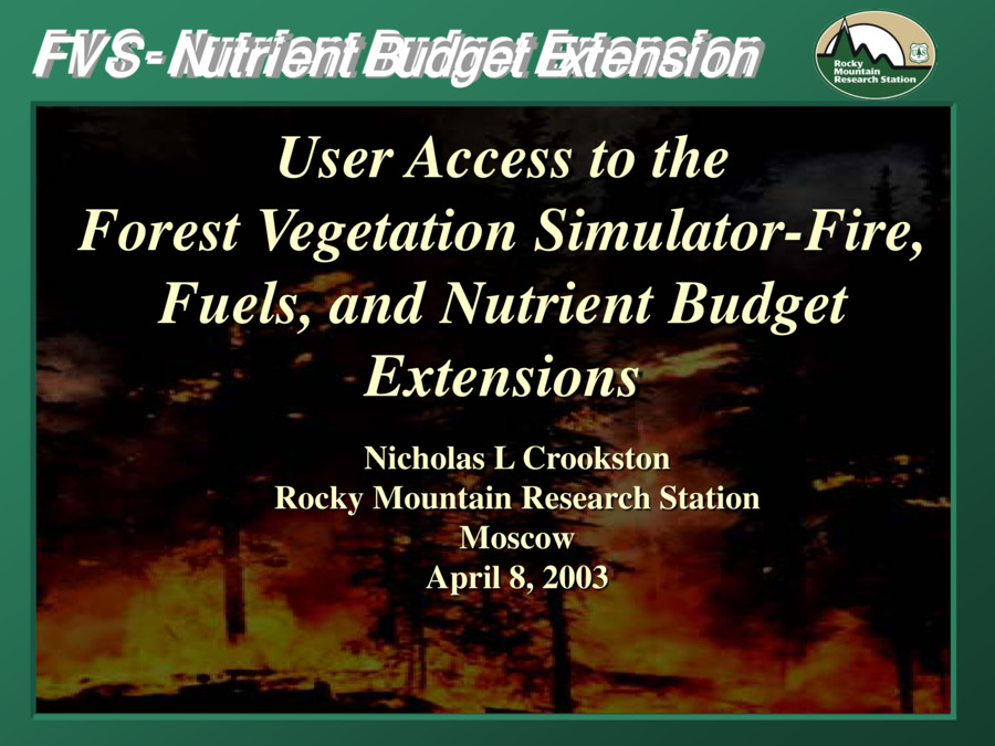 2003 Annual Meeting Presentation