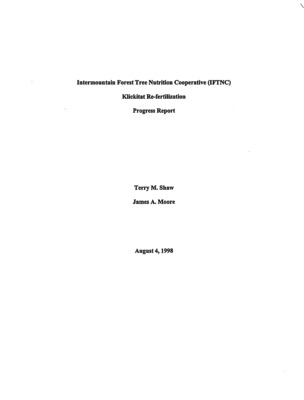 In the fall of 1990, the IFTNC established six fertilization study trials in the Klickitat area of south central Washington. Three IFTNC members were involved in the establishment ofthese study trails. Cooperative members include: Champion Timberlands, Longview Fibre and Washington Dept. ofNatural Resources. The original fertilization trails were designed to study the effects ofnitrogen (N) and potassium (1K) fertilization on tree growth and survival. Tree fertilization response (basal area and cubic volume response over that ofthe controls) was monitored every two years and response results were summarized. Six-year results showed that periodic volume growth response for each two-year period since fertilization gradually decreased over time. However, significant responses were seen on individual sites by parent material types. Examination ofthe six-year results and re-evaluation oftree nutritional needs in this area prompted the cooperators to further investigate fertilization response in the Klickitat area with a refertilization of the existing 1990 installations.