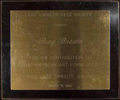 Jazz Tribute Award, 1993