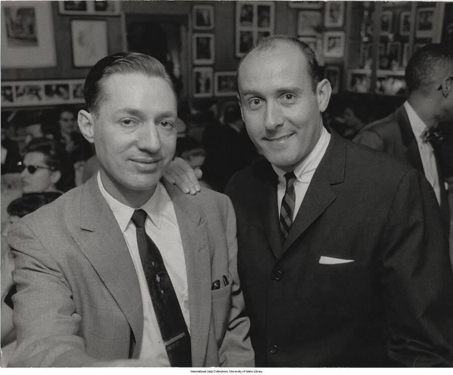 8 x 10 inch photograph. Leonard Feather and Henry Mancini